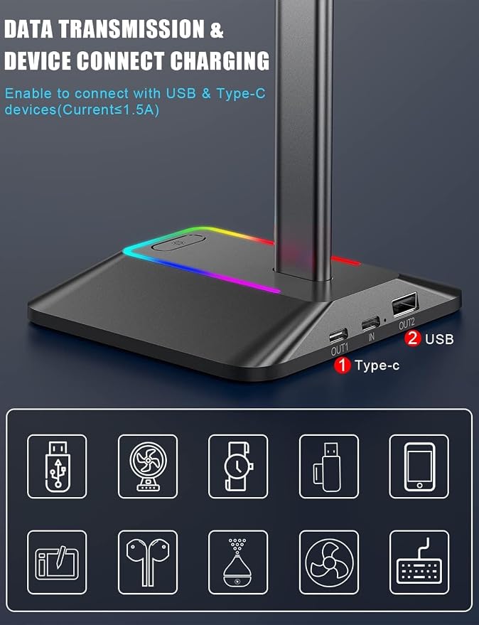 Headphone Stand RGB (Black)